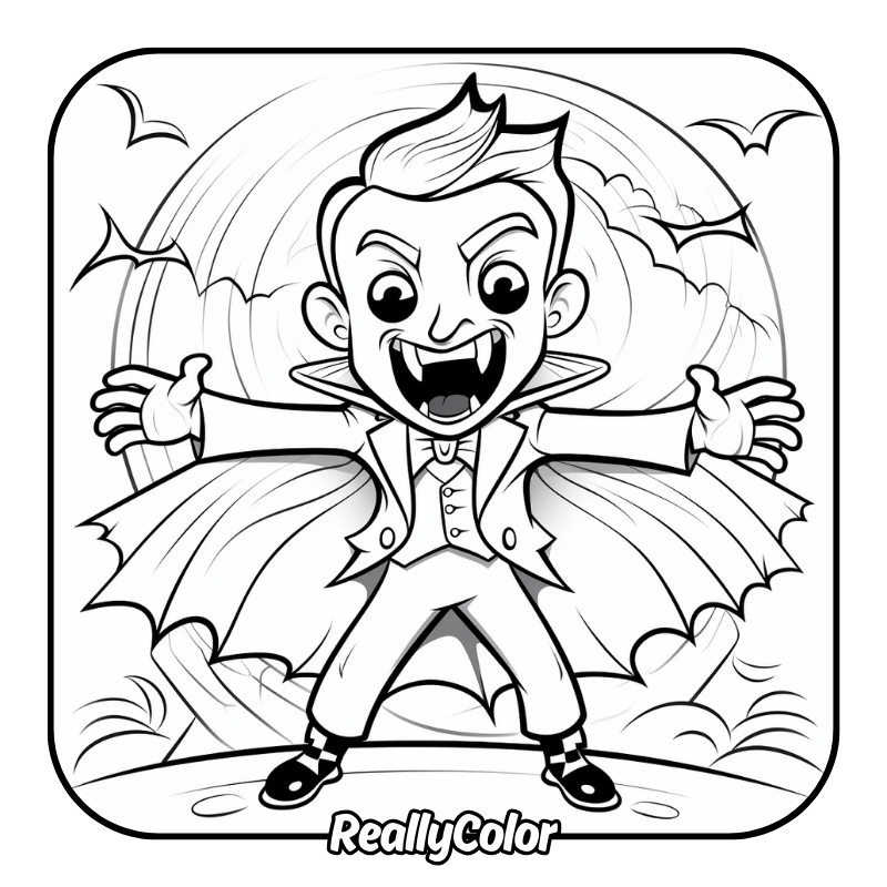Free printable Vampire coloring pages