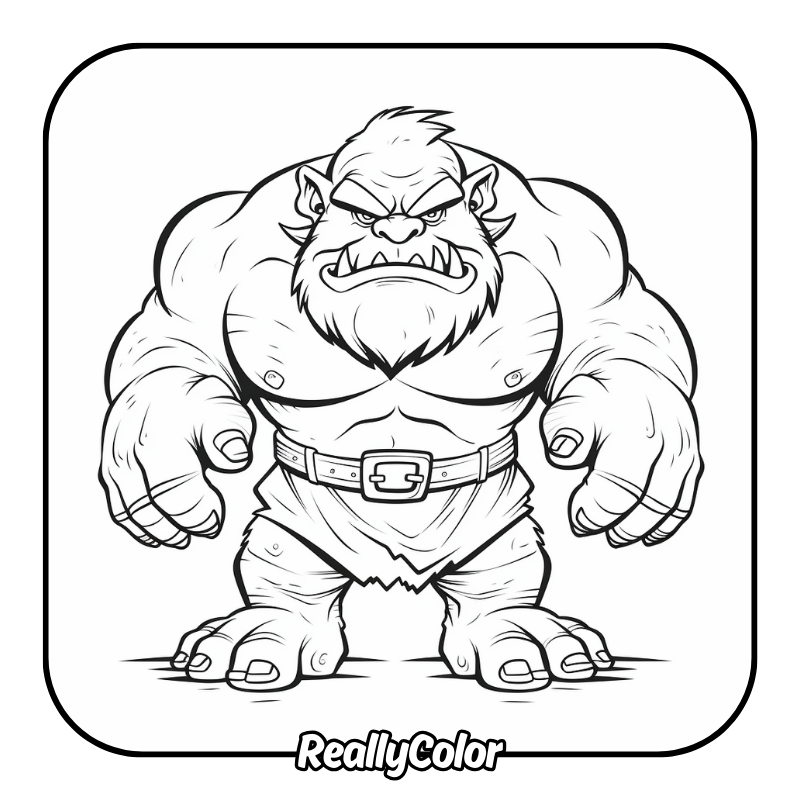 Free printable Troll coloring pages