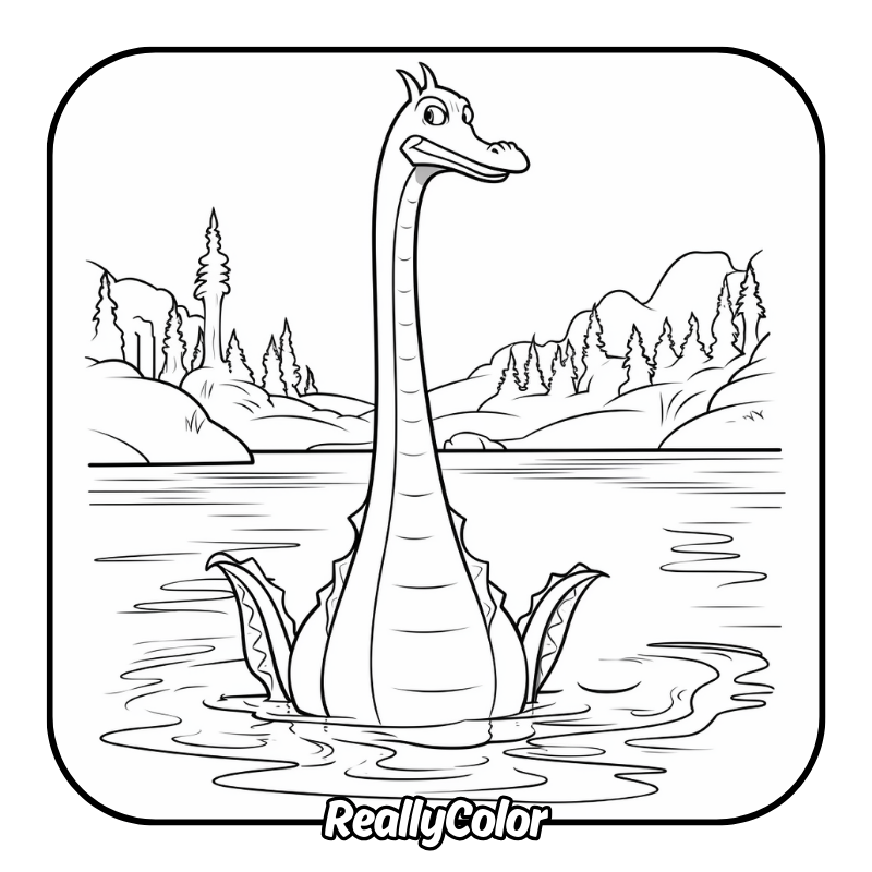 Free printable Sea monster coloring pages
