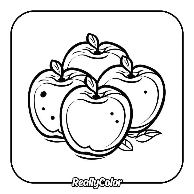 Free printable Apple coloring pages