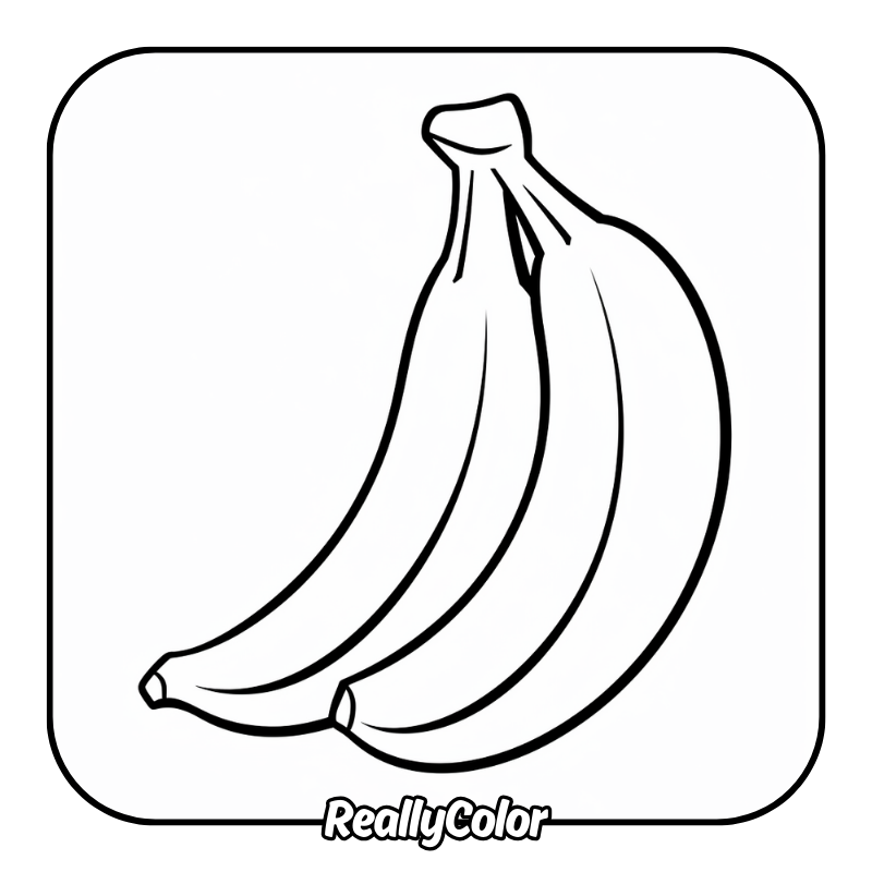 Free printable Banana coloring pages
