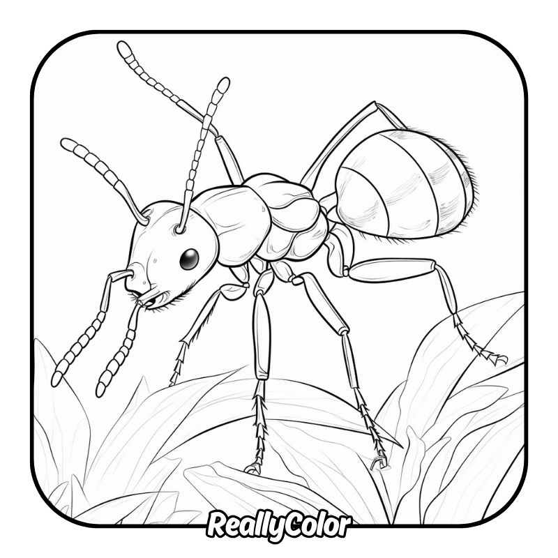 Free printable Ant coloring pages