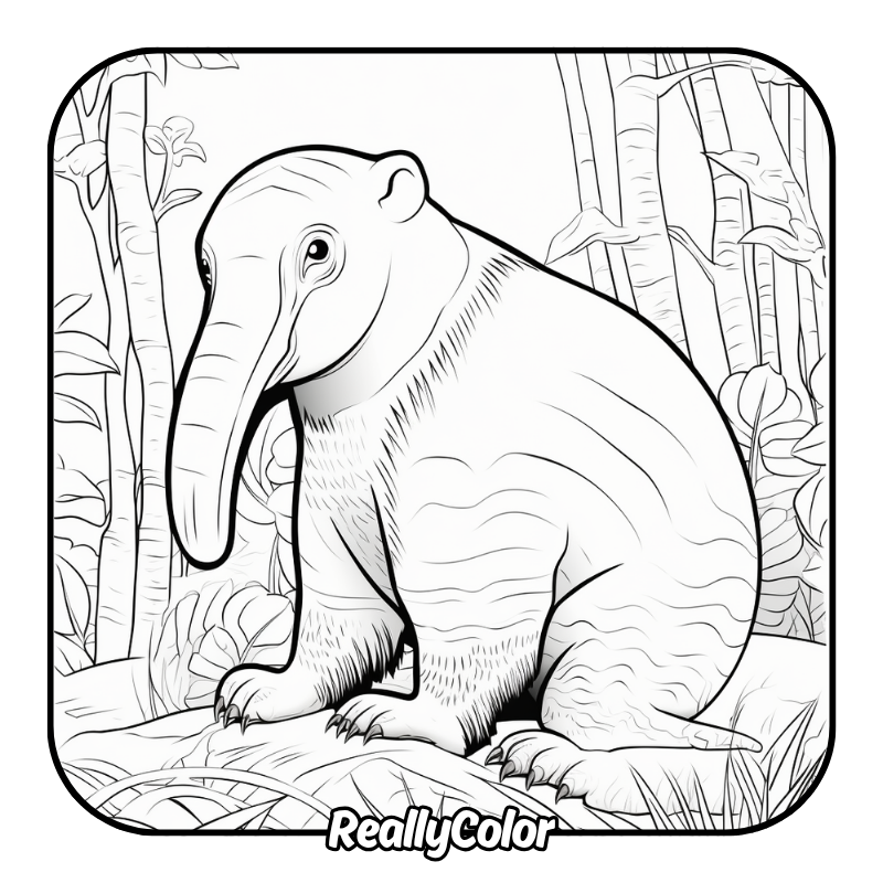 Free printable Anteater coloring pages