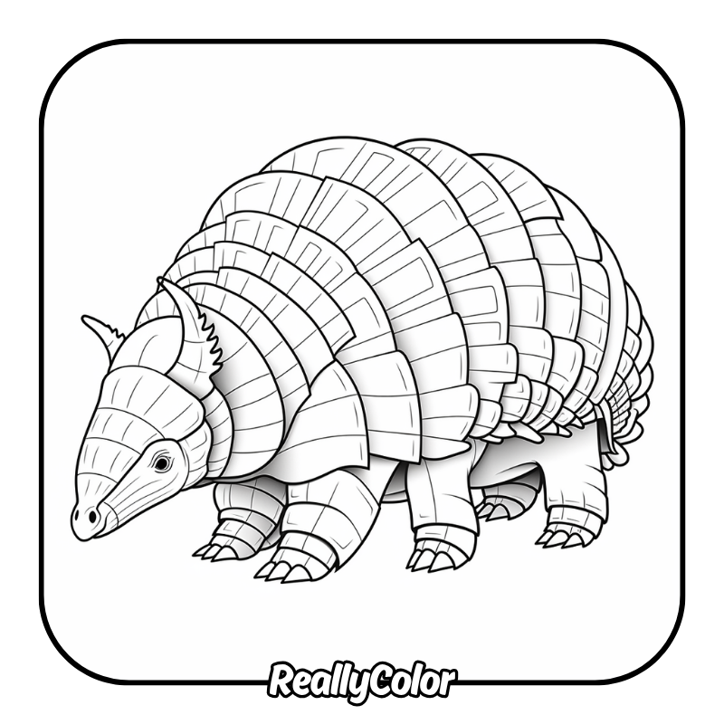 Free printable Armadillo coloring pages