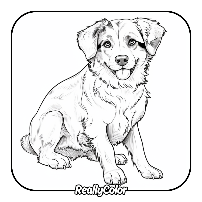 Free printable Australian shepherd coloring pages