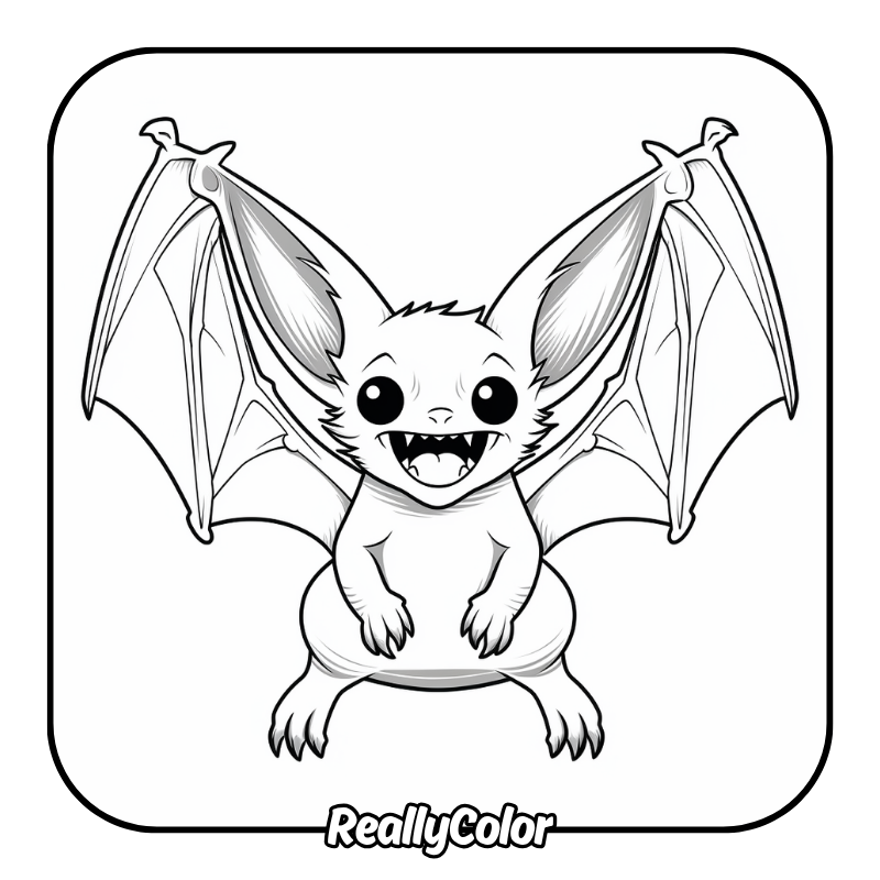 Free printable Bat coloring pages