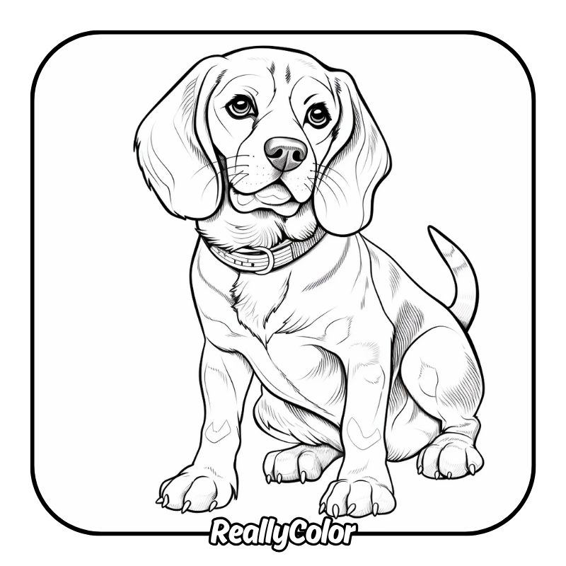 Free printable Beagle coloring pages