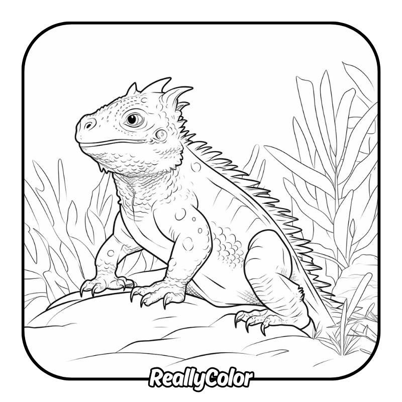 Free printable Bearded dragon coloring pages