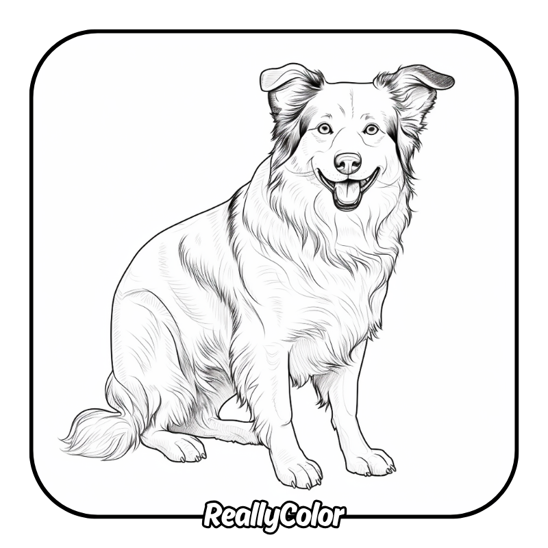 Free printable Border collie coloring pages