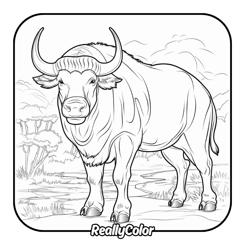Free printable Buffalo coloring pages