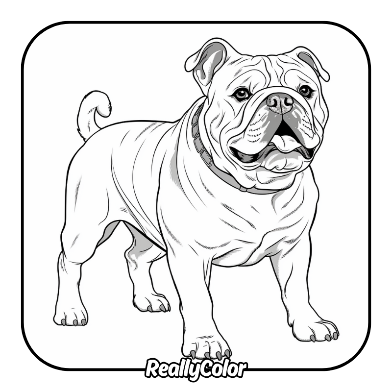 Free printable Bulldog coloring pages