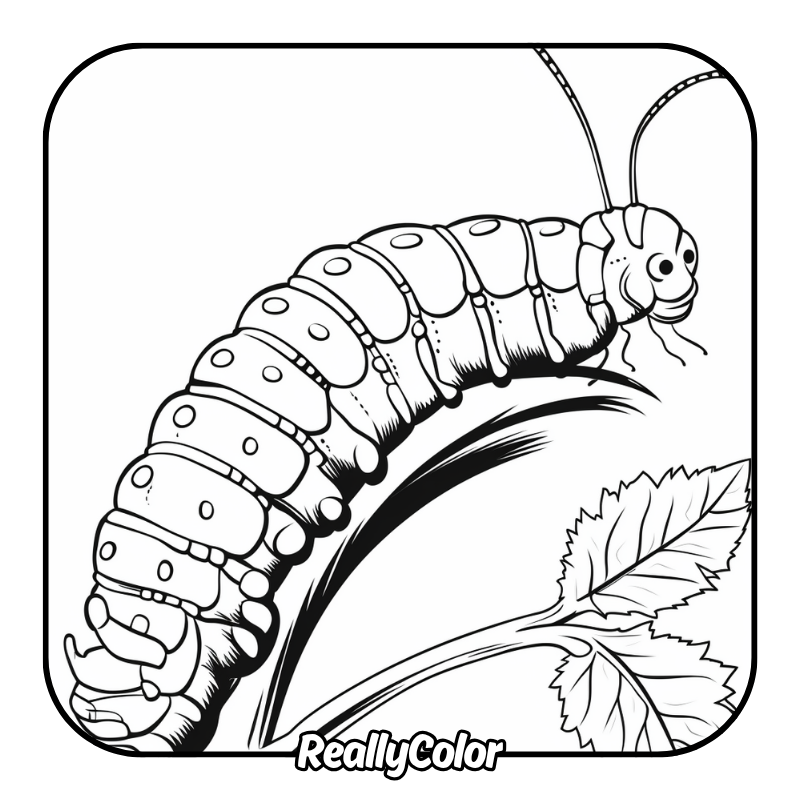 Free printable Caterpillar coloring pages