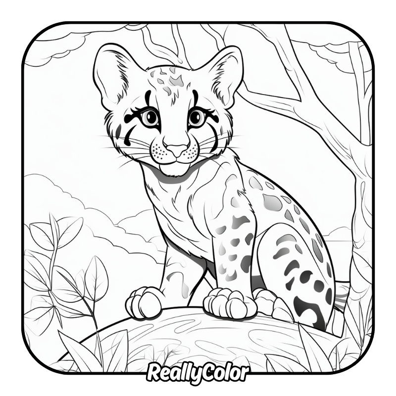 Free printable Cheetah coloring pages