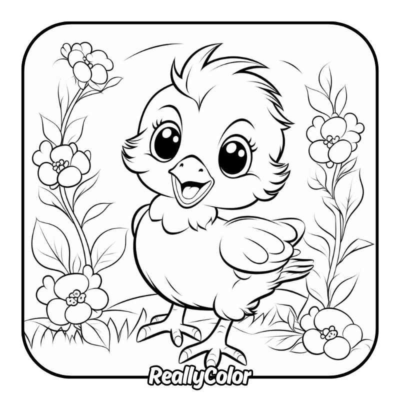 Free printable Chick coloring pages