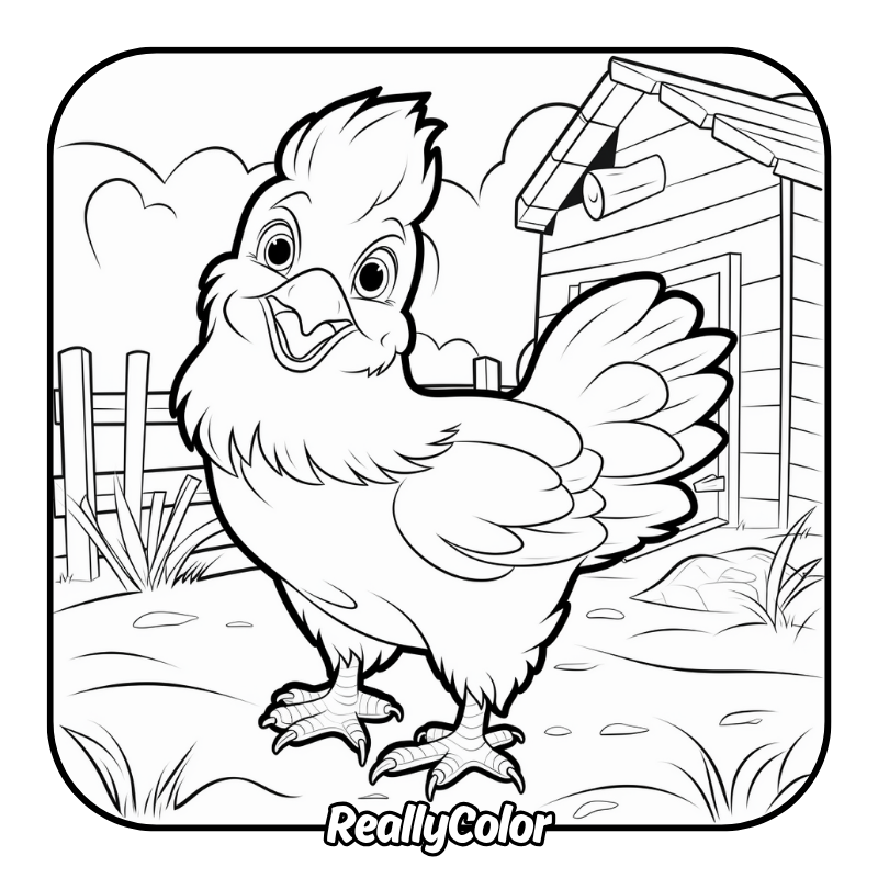Free printable Chicken coloring pages