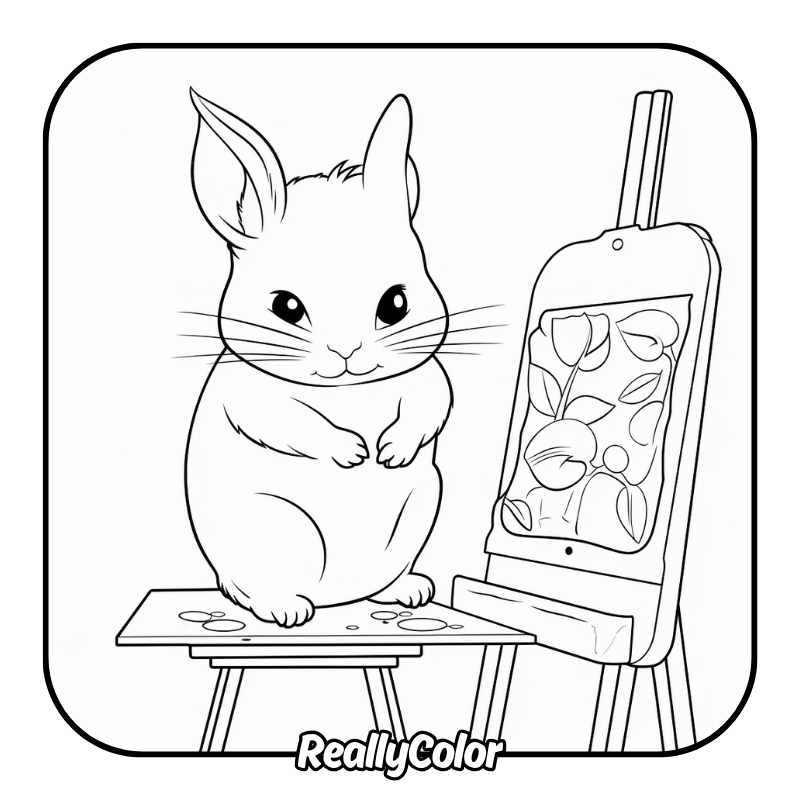 Free printable Chinchilla coloring pages