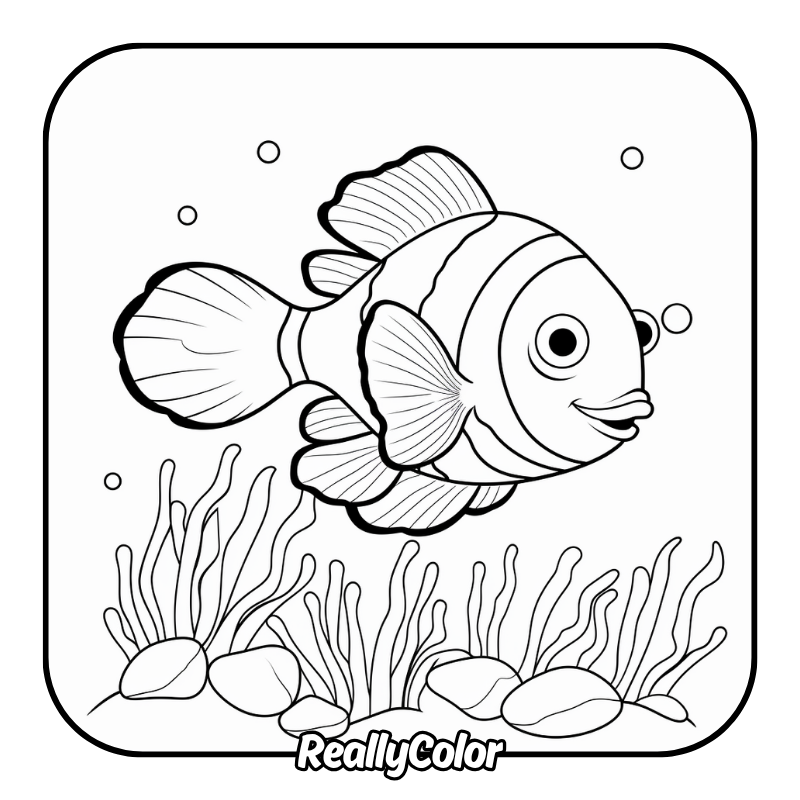 Free printable Clownfish coloring pages