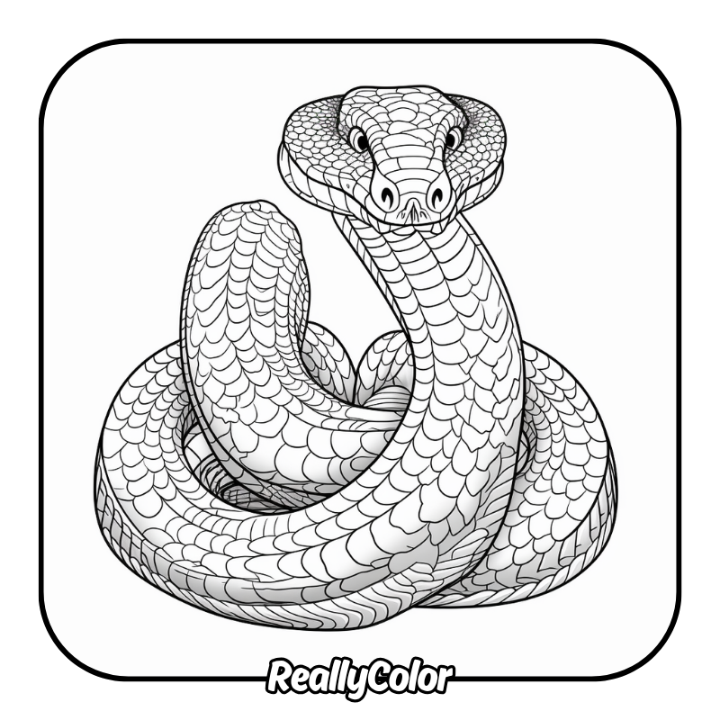 Free printable Cobra coloring pages