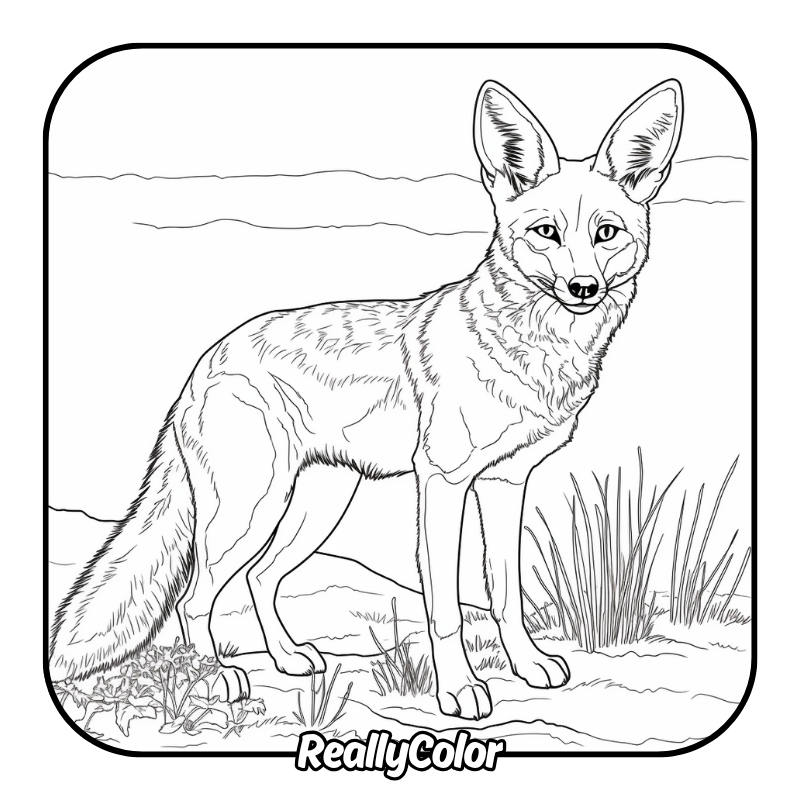 Free printable Coyote coloring pages