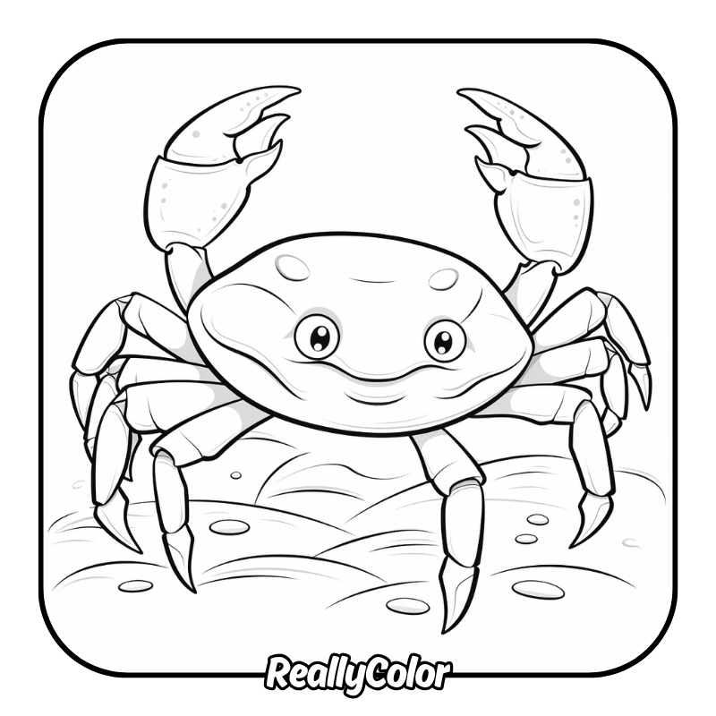 Free printable Crab coloring pages