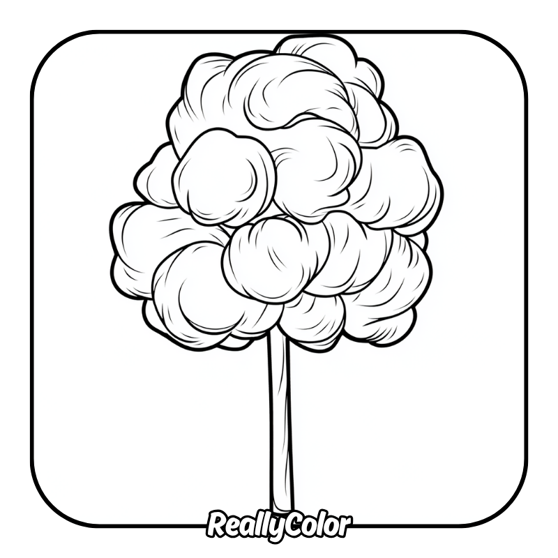 Free printable Cotton candy coloring pages