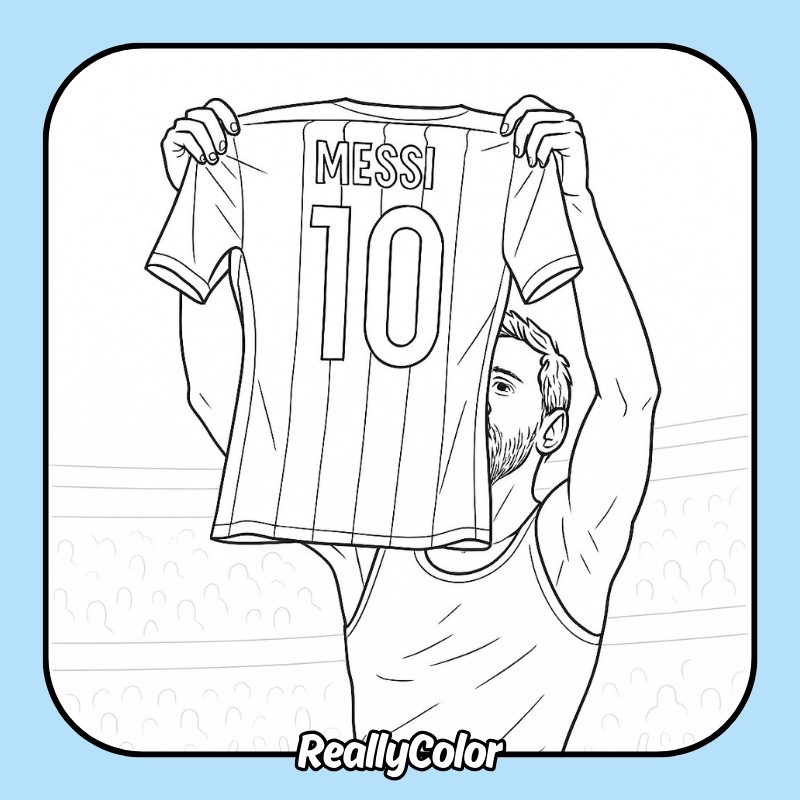 Free Messi coloring pages