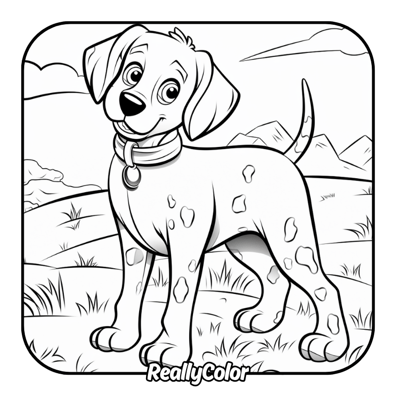 Free printable Dalmatian coloring pages