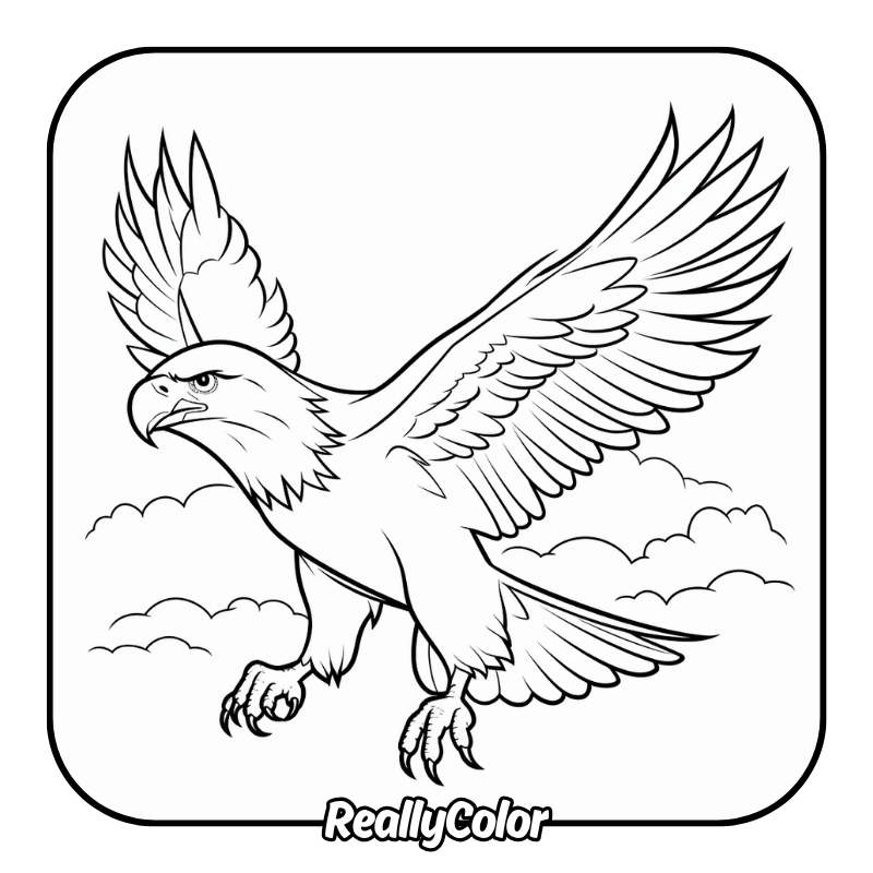 Free printable Eagle coloring pages